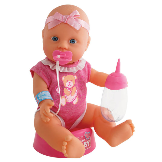 New born baby pop met accessoires, 4dlg.