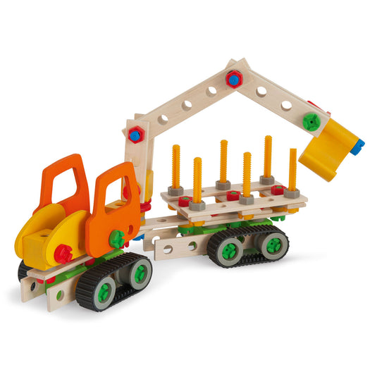 Eichhorn constructor rupsgraafmachine bouwspeelgoed 170-delig fsc hout.