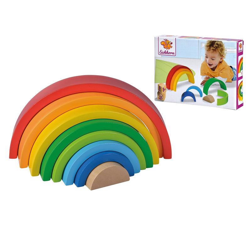 Load image into Gallery viewer, Eichhorn houten stapelregenboog, 8dlg.
