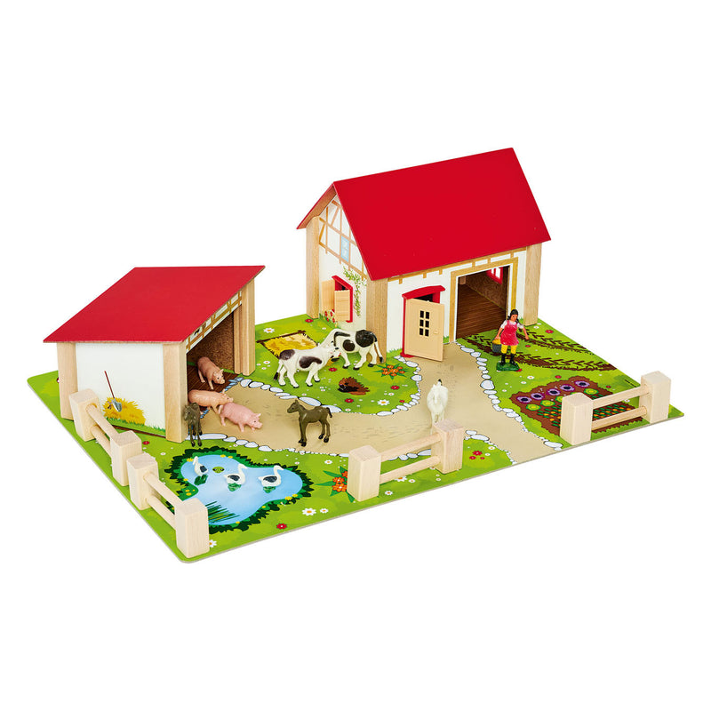 ギャラリービューアに画像をロードする, Eichhorn houten boerderij met accessoires, 20dlg.
