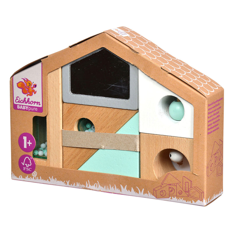 Load image into Gallery viewer, Eichhorn baby pure houten bouwblokken met geluid
