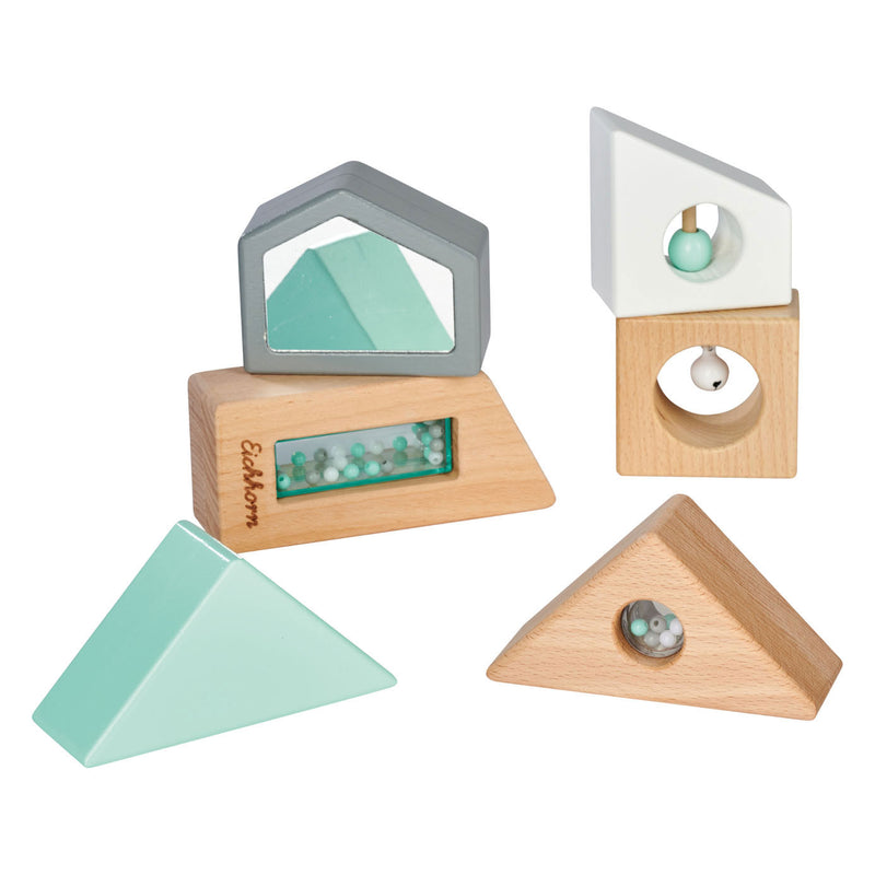 Load image into Gallery viewer, Eichhorn baby pure houten bouwblokken met geluid

