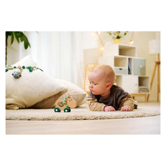 Eichhorn baby hipp houten duwfiguur ezel