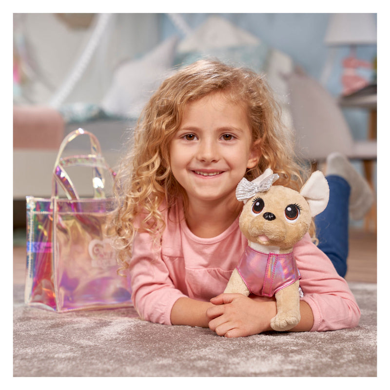 Load image into Gallery viewer, Simba chi chi love shimmer knuffelhond in tas
