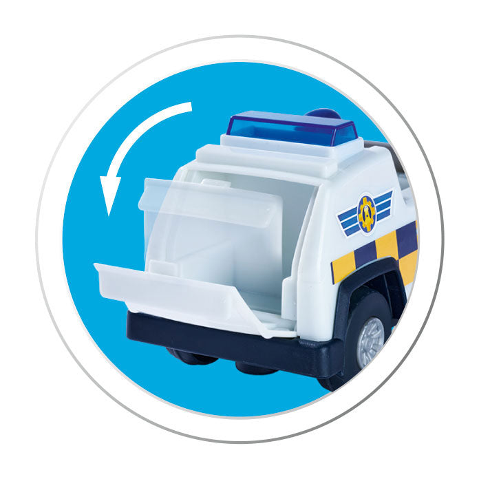 Chargez l'image dans la visionneuse de la galerie, Simba brandweerman sam politie 4x4 jeep met speelfiguur
