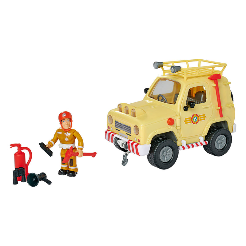 Load image into Gallery viewer, Simba brandweerman sam mountain 4x4 jeep met figuur
