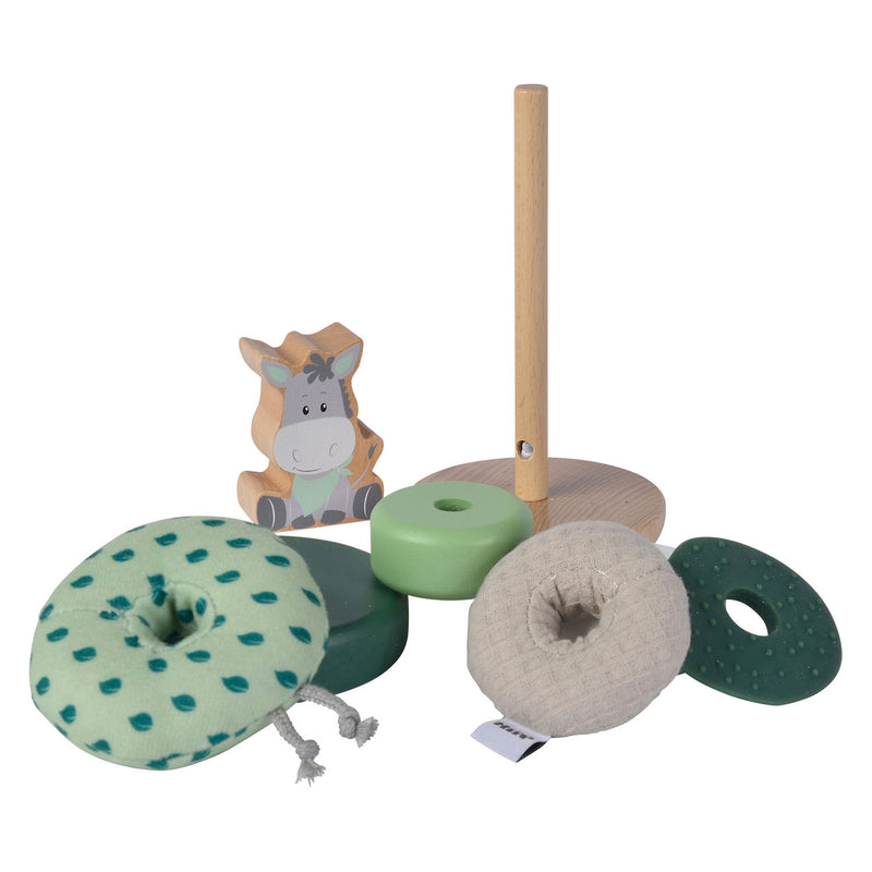 Afbeelding laden in galerijviewer, Eichhorn houten stapeltoren ezel - educatief babyspeelgoed fsc.
