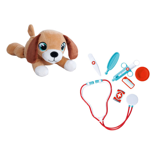 Simba dierenarts speelset met pluche hond - speelgoedset voor kinderen.