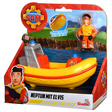 Simba brandweerman sam reddingsboot met speelfiguur elvis