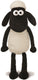Aurora baranek shaun serie - knuffel baranek shaun - 30 cm - wit en zwart - zachte materiaal