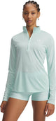 Under armour tech 1 2 zip- twist-grn dames sporttrui - refresh mint - wit