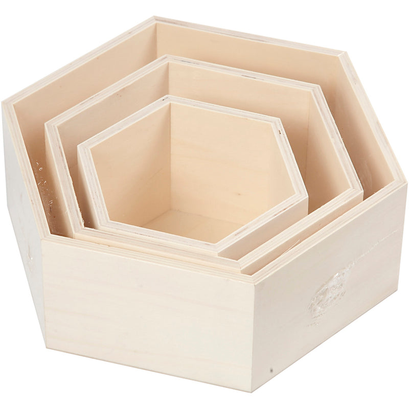 Load image into Gallery viewer, Https: www.cchobby.nl showdozen-hexagonaal-h-14-8-19-24-2-cm-d-10-cm-3-stuk-1-set
