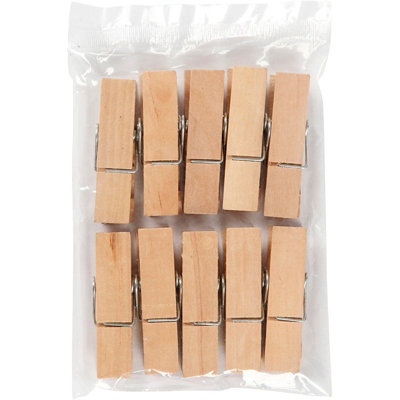 Load image into Gallery viewer, Creativ company houten wasknijpers 7cm, 10st.
