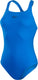 Speedo endurance+ medalist dames sportbadpak - kleurvast badpak dames - chloorbestendig zwempak dames - sportbadpak dames met medalist-rug - blauw - 36