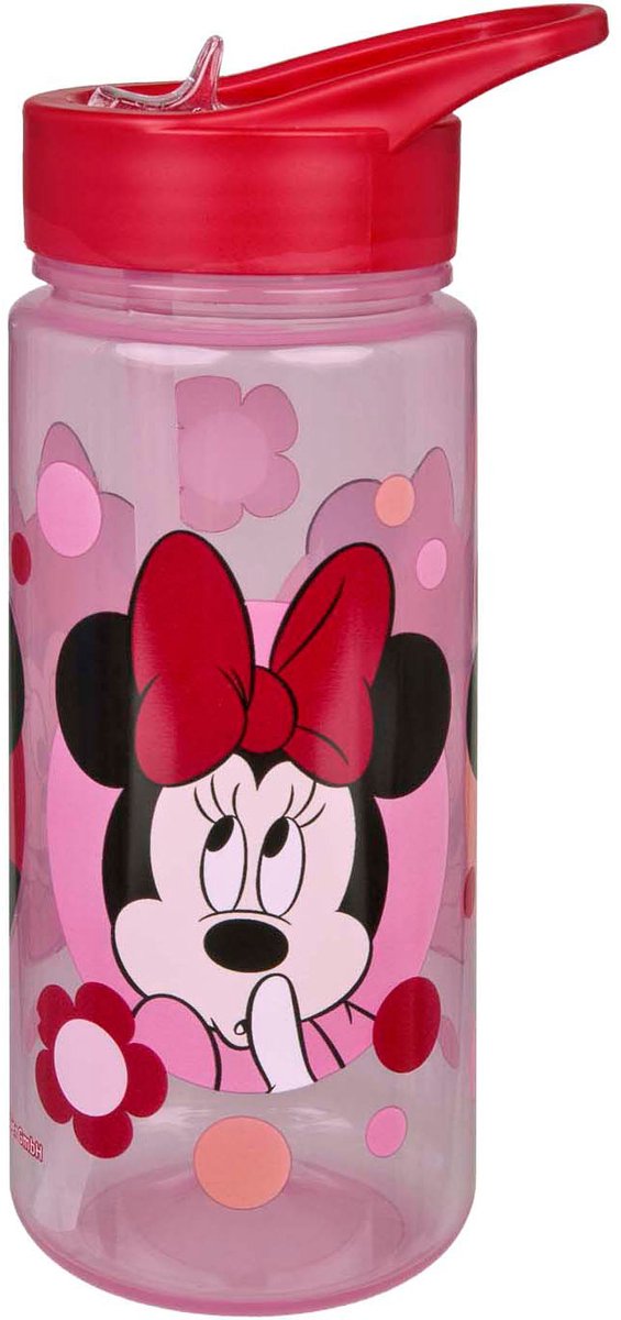 Afbeelding laden in galerijviewer, Undercover drinkfles minnie mouse 500ml - bpa vrij rietjesbeker roze.
