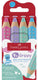 Faber-castell kleurpotlood faber castell grippy xxl jumbo kartonetui 4 stuks pastel- fc-110702