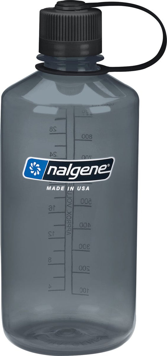 Nalgene - narrow mouth bottle - drinkfles - waterfles - lekvrij - 1000ml - bpa free - sustain - gray