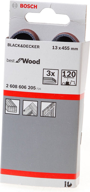 Bosch 3 banden 13x457 best wood+paint, 120