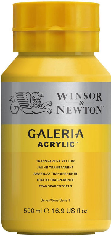 Winsor newton galeria acryl 500ml transp yellow