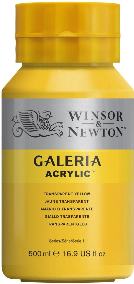 Winsor newton galeria acryl 500ml transp yellow
