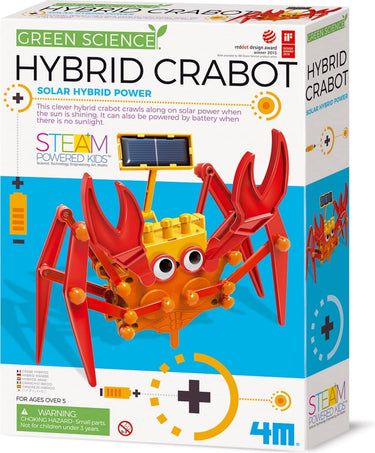 4m wetenschap en spel - bouw je eigen hybride krab robot - kidzlabs - green science - 5 jaar