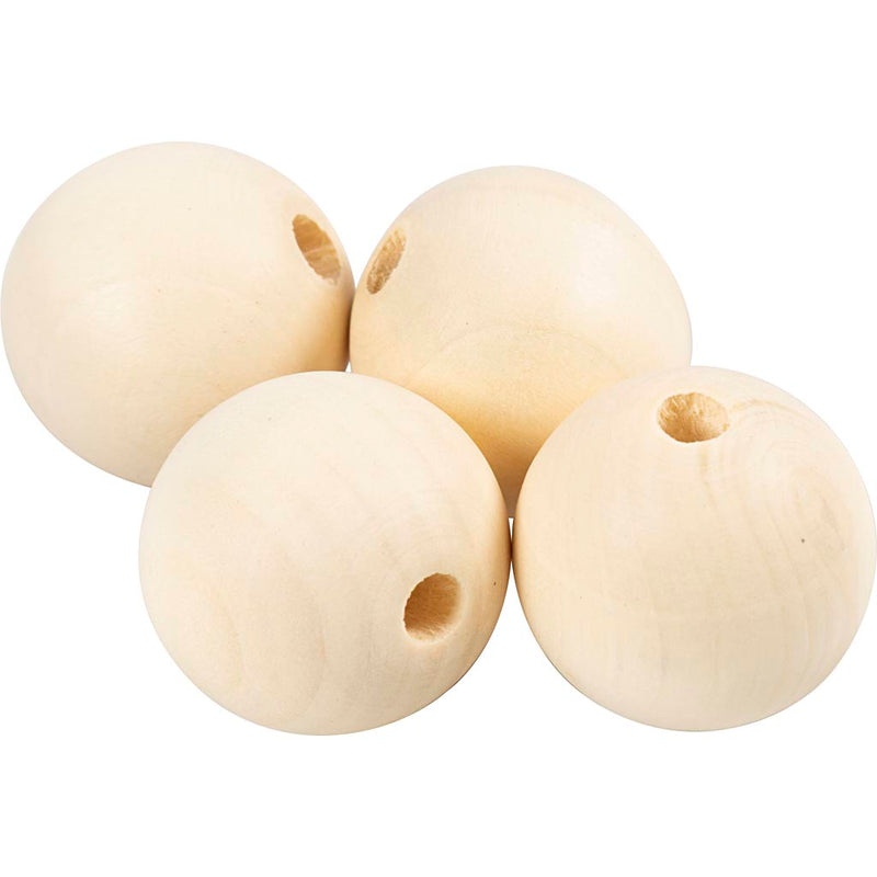 Load image into Gallery viewer, Https: www.cchobby.nl houten-kraal-d-30-mm-gatgrootte-5-mm-4-stuk-1-doos

