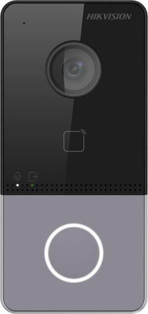 Hikvision ds-kv6113-wpe1(c) ip video intercom 2mp wi-fi deurbel met poe, mifare kaartlezer en alarm