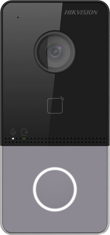 Hikvision ds-kv6113-wpe1(c) ip video intercom 2mp wi-fi deurbel met poe, mifare kaartlezer en alarm