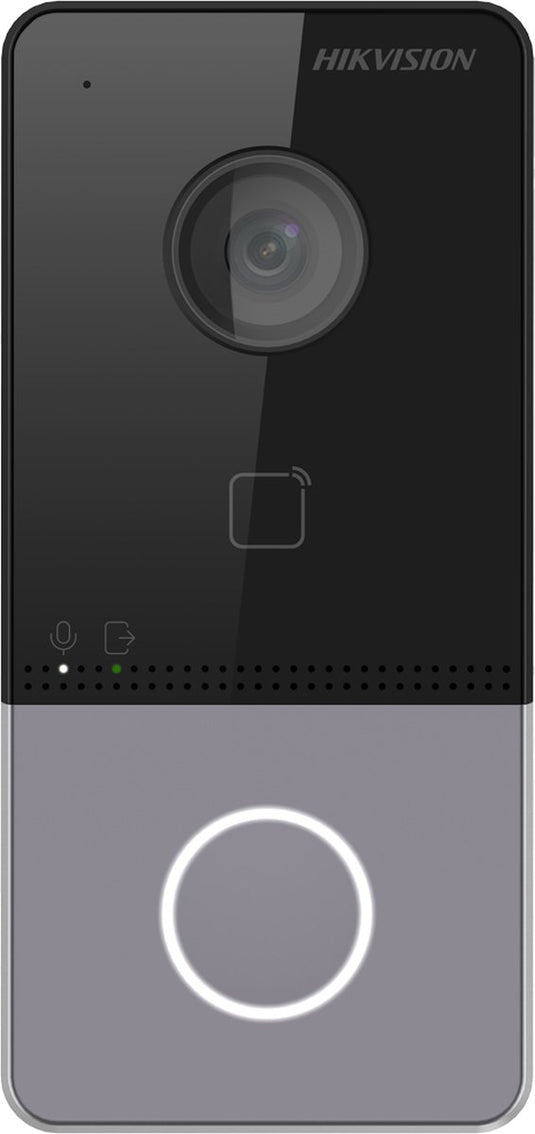 Hikvision ds-kv6113-wpe1(c) ip video intercom 2mp wi-fi deurbel met poe, mifare kaartlezer en alarm