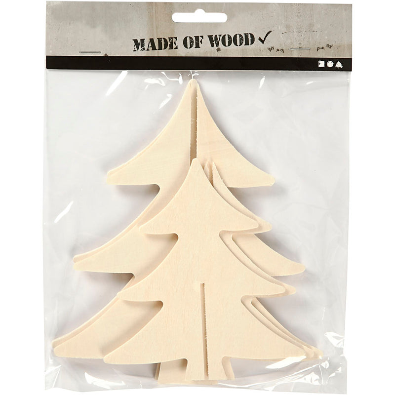 Load image into Gallery viewer, Creativ company versier je 3d houten kerstbomen, 2st.
