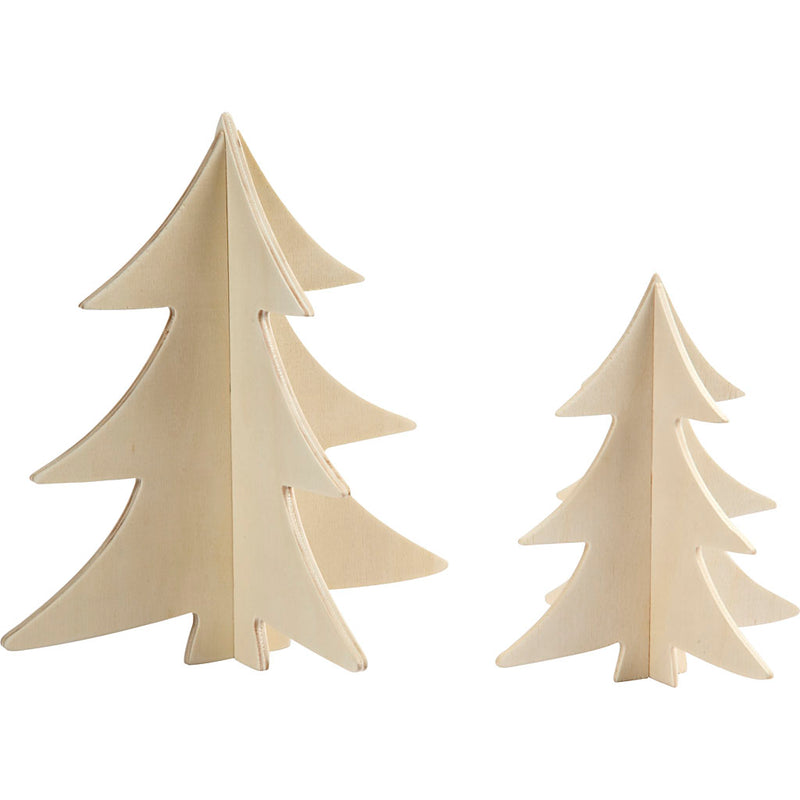 Load image into Gallery viewer, Creativ company versier je 3d houten kerstbomen, 2st.
