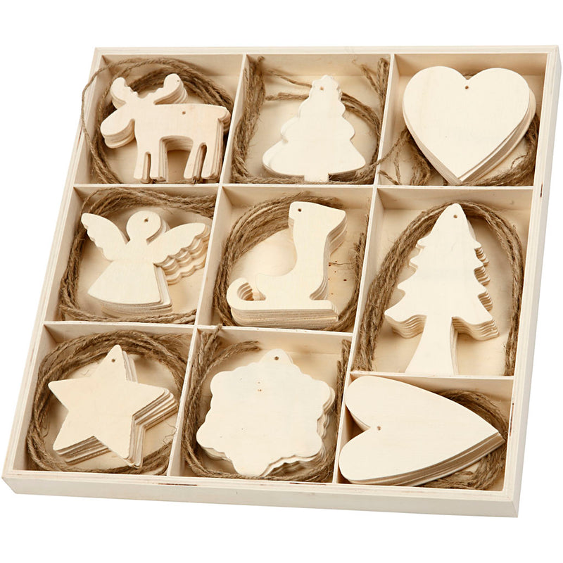 ギャラリービューアに画像をロードする, Creativ company https: www.cchobby.nl houten-decoraties-kerst-afm-7-8-cm-72-stuk-1-doos
