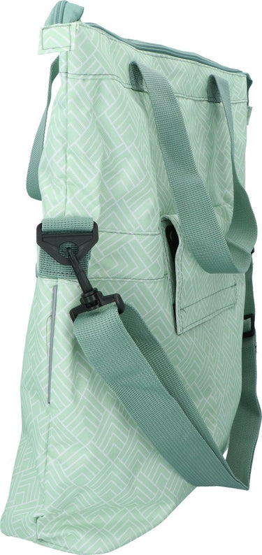 Dyto enkele fietstas - shopper of schoudertas - voorvak met ritsvak - verstevigde bodem - 18 liter - mint groen