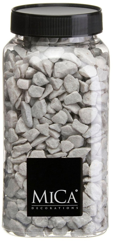Mica decorations lichtgrijze decoratie steentjes 650ml -
