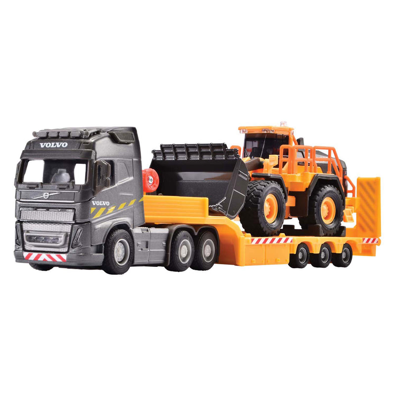 Load image into Gallery viewer, Majorette volvo fh16 truck met oplegger en wiellader
