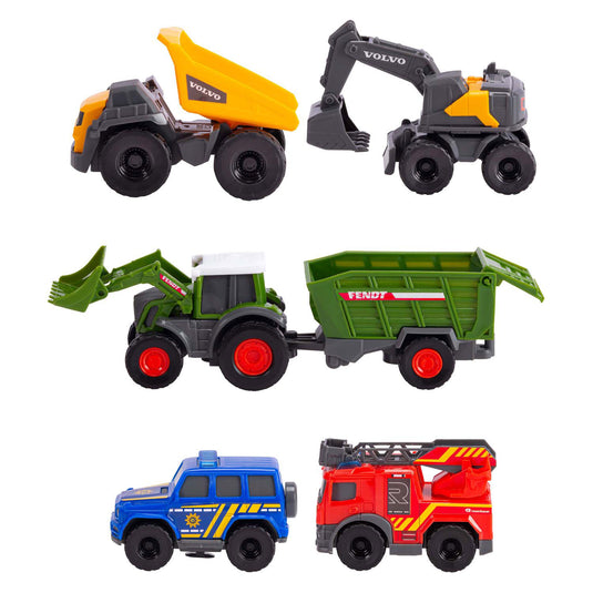 Dickie micro city team voertuigen, 6dlg.