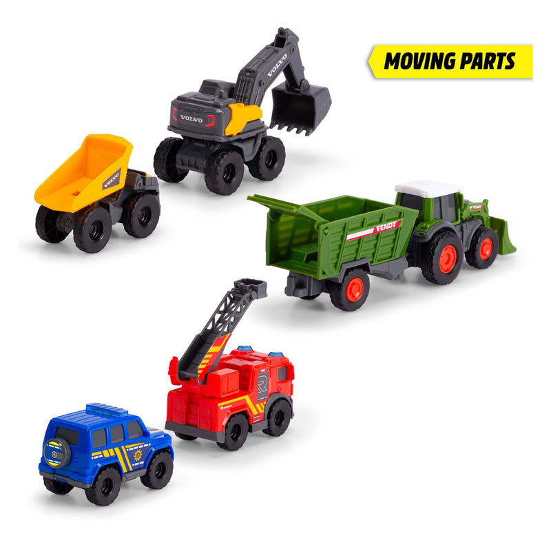 Load image into Gallery viewer, Dickie micro city team voertuigen, 6dlg.
