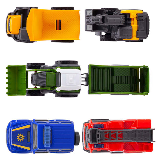 Dickie micro city team voertuigen, 6dlg.