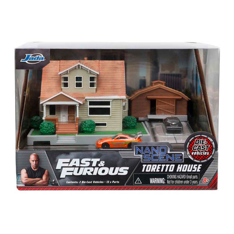 Load image into Gallery viewer, Jada toys jada fast furious nano dom's huis diorama met voertuigen
