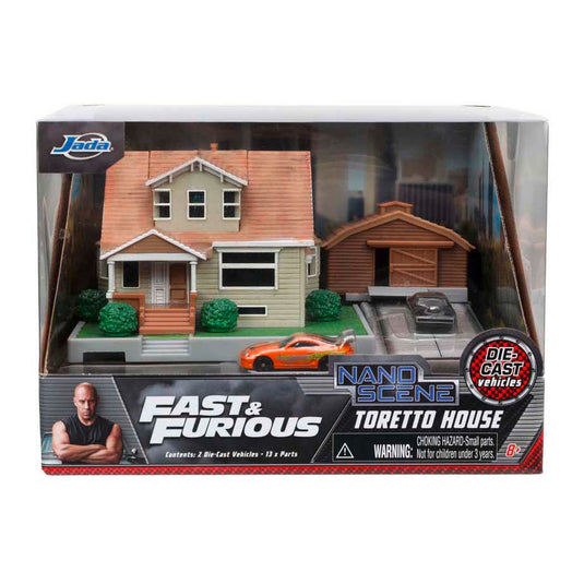 Jada toys jada fast furious nano dom's huis diorama met voertuigen