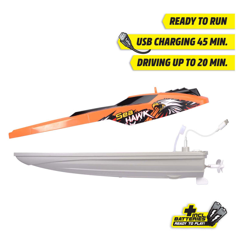 Chargez l'image dans la visionneuse de la galerie, Dickie toys - rc sea hawk - bestuurbare speedboot - afstandsbediening - vanaf 6 jaar
