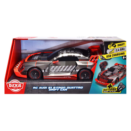 Dickie rc audi s1 e-tron quattro drift car, rtr