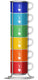 Bialetti impilabili di colori espresso kopjes in rek 6 stuks