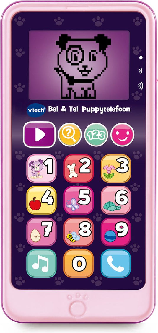 Vtech bel tel puppytelefoon - baby telefoon - interactief mobieltje - educatief babyspeelgoed - roze - vanaf 1,5 jaar