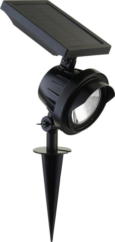 Luxform - texas - solar intelligent hybride - prikspot - zwart - 100 lumen - werkend op zonne energie