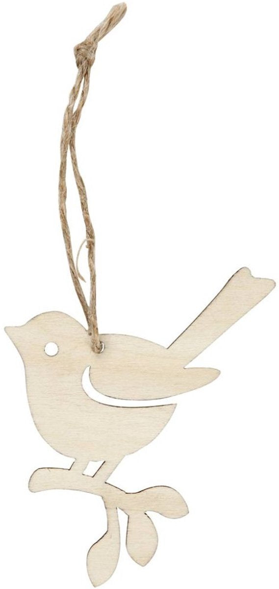 ギャラリービューアに画像をロードする, Creativ company houten hanger vogel, set van 5
