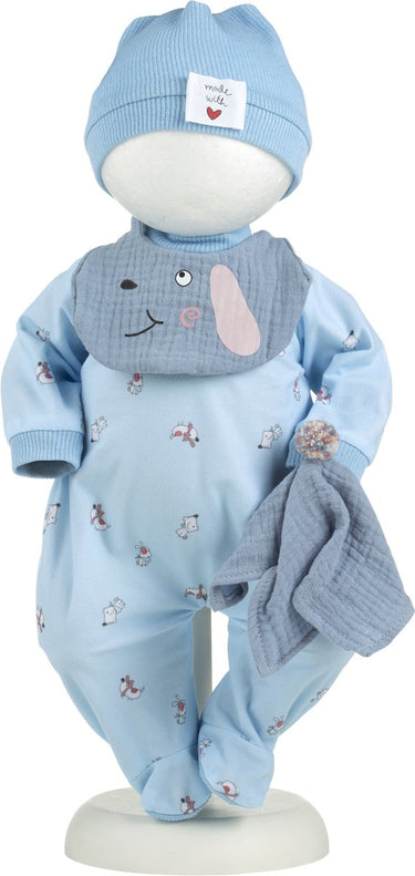 Llorens poppenkleding set lichtblauw voor pop maat 40 cm t m 42 cm