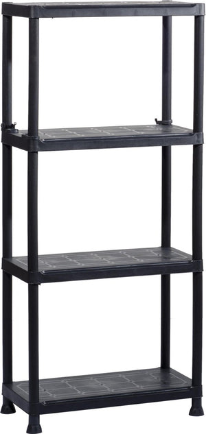 Keter stellingkast plus 60 4 - opbergrek met 4 planken - 60x30x135cm - zwart