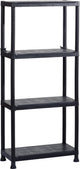 Keter stellingkast plus 60 4 - opbergrek met 4 planken - 60x30x135cm - zwart