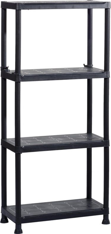 Keter stellingkast plus 60 4 - opbergrek met 4 planken - 60x30x135cm - zwart